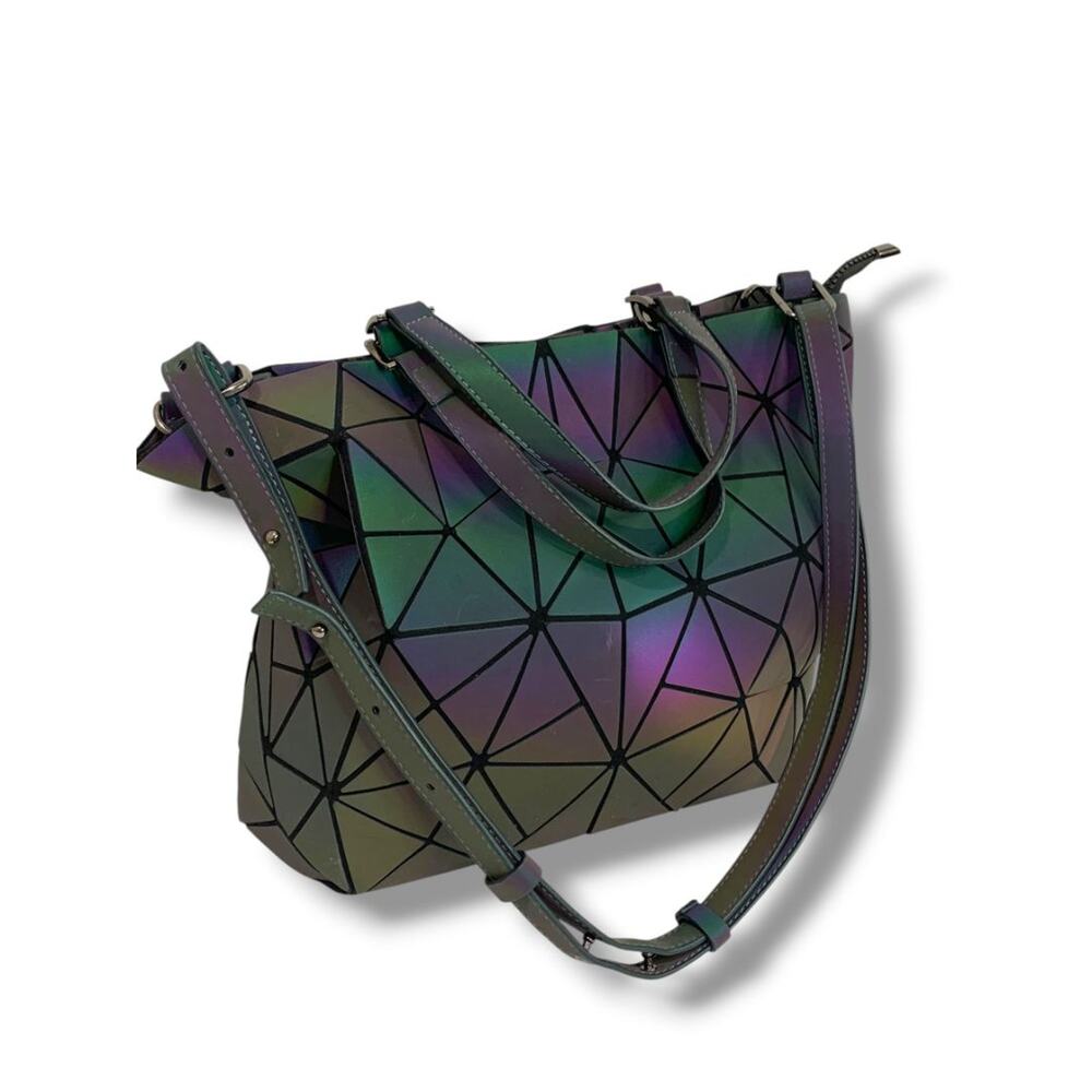 Hotone Iridescent Geometric Prism Handbag Shoulderbag Tote